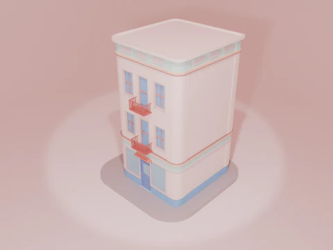 Cozy Cartoon House 3D Model