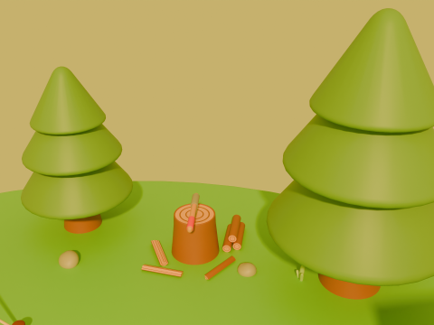 Low Poly Stylized Cartoon Camping Pack Modèle 3D