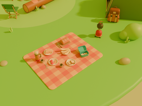 Low Poly Stylized Cartoon Camping Pack Modèle 3D