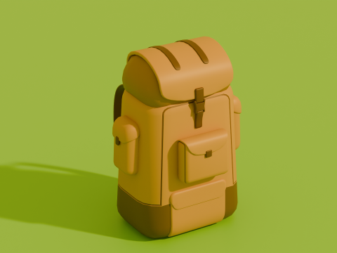 Stylized Low Poly Cartoon Backpacks Modello 3D
