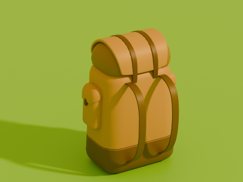 Stylized Low Poly Cartoon Backpacks Modello 3D