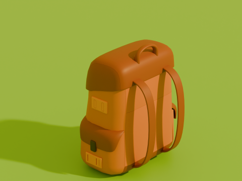 Stylized Low Poly Cartoon Backpacks Modello 3D