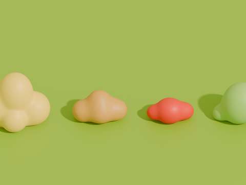 Stylized Cartoon Grass and Bushes 3D Модель