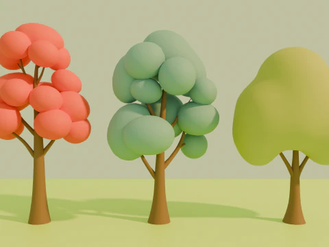 Stylized Cartoon Nature Asset Pack 3D Model