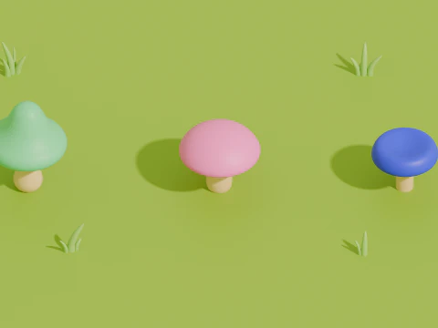 Stylized Cartoon Nature Asset Pack 3D Model