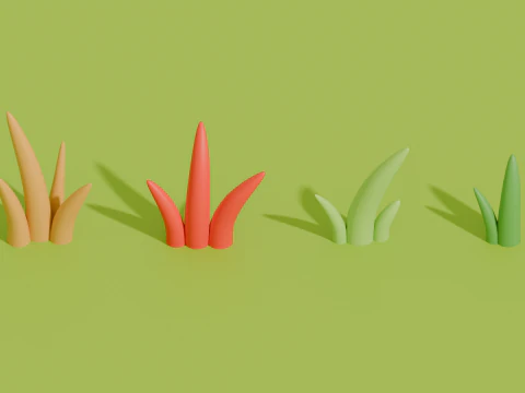Stylized Cartoon Nature Asset Pack 3D Model