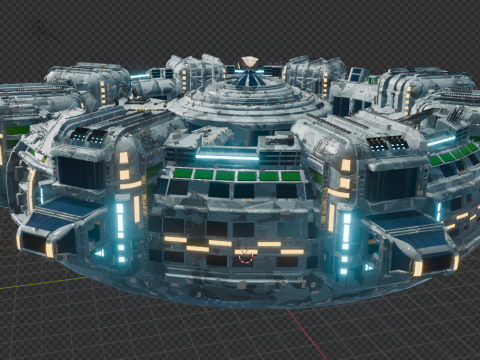 Spaceship basement Modèle 3D