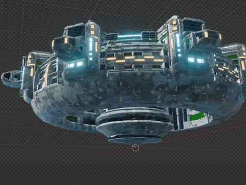 Spaceship basement Modèle 3D