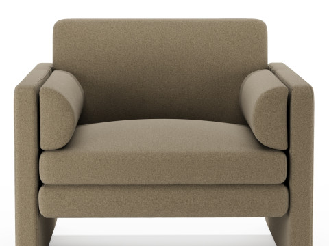 Laurel Chair Merino Mocha - OPEN BOX Modelo 3D