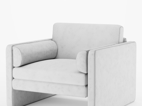 Laurel Chair Merino Mocha - OPEN BOX Modelo 3D