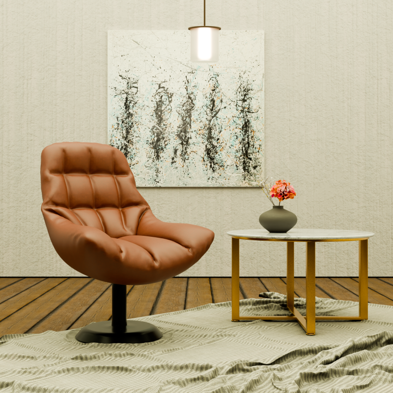 LEATHER ARMCHAR 3D Model .c4d .max .obj .3ds .fbx .stl .blend 