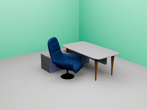 OFFICE TABLE AND CHAIR 3D Model