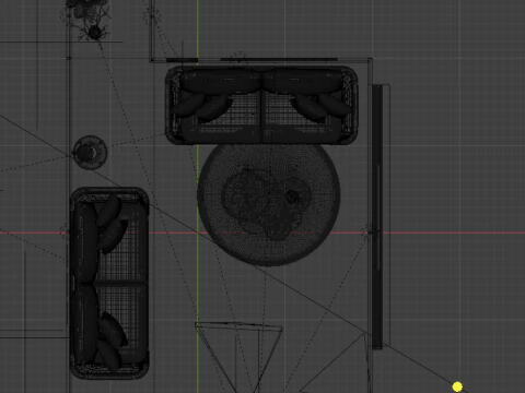 TV ROOM SOFA AND ANY PART 3D Model