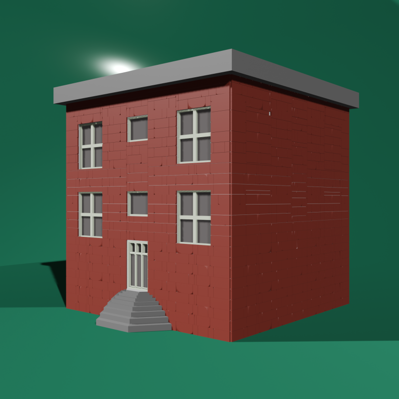 STONE HOUSE 3D Model .c4d .max .obj .3ds .fbx .stl .blend 