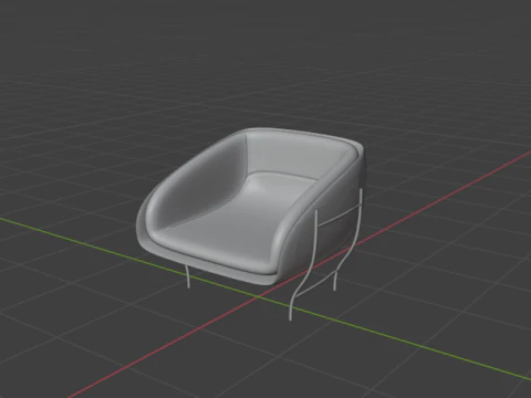 POLTRONA MODERNA Modello 3D