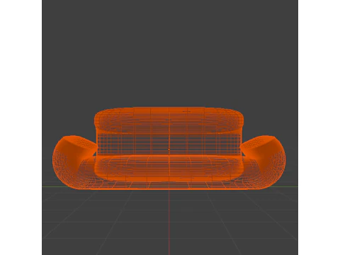 パフソファ 3Dモデル