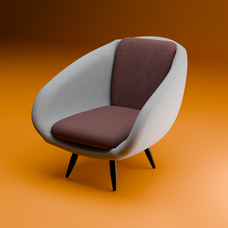 MODERN ARMCHAIR 3D Модель .c4d .max .obj .3ds .fbx .stl .blend 