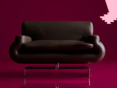 MODERN LEATHER ARMCHAIR 3D Model