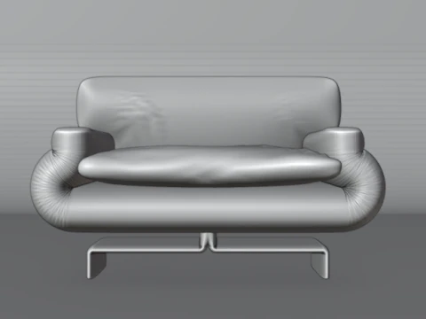 MODERN LEATHER ARMCHAIR 3D Model