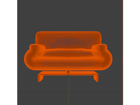 MODERN LEATHER ARMCHAIR 3D Model