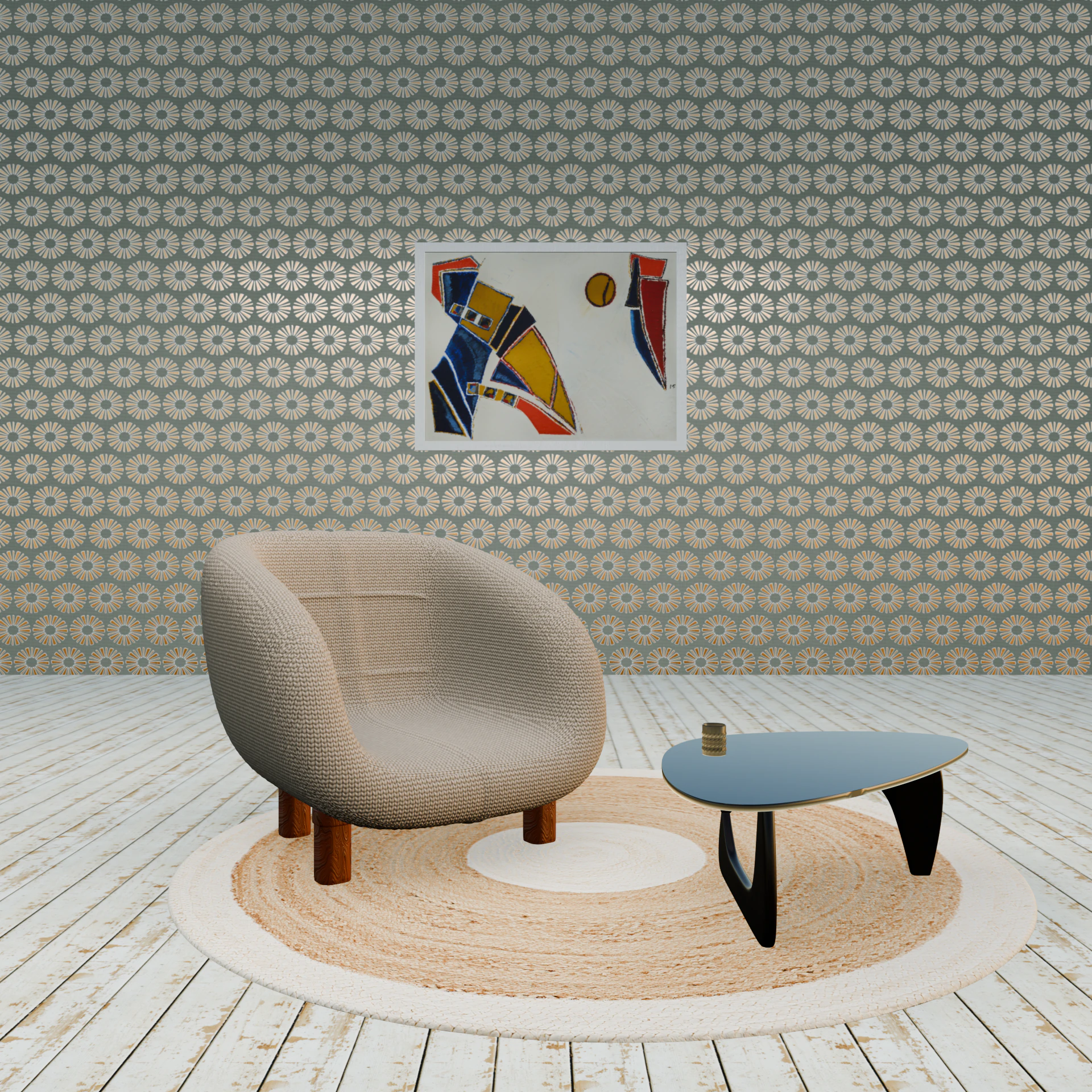 MODERN BERGERE 3D Model .c4d .max .obj .3ds .fbx .stl .blend 