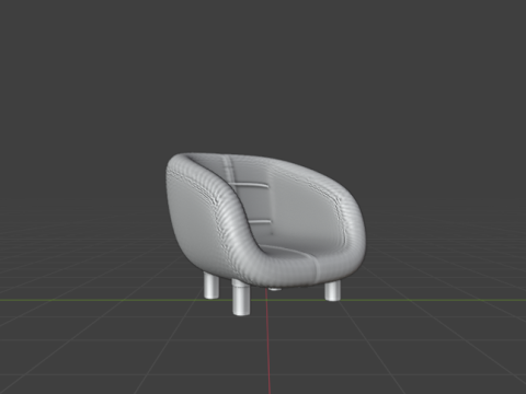 MODERN BERGERE Model 3D
