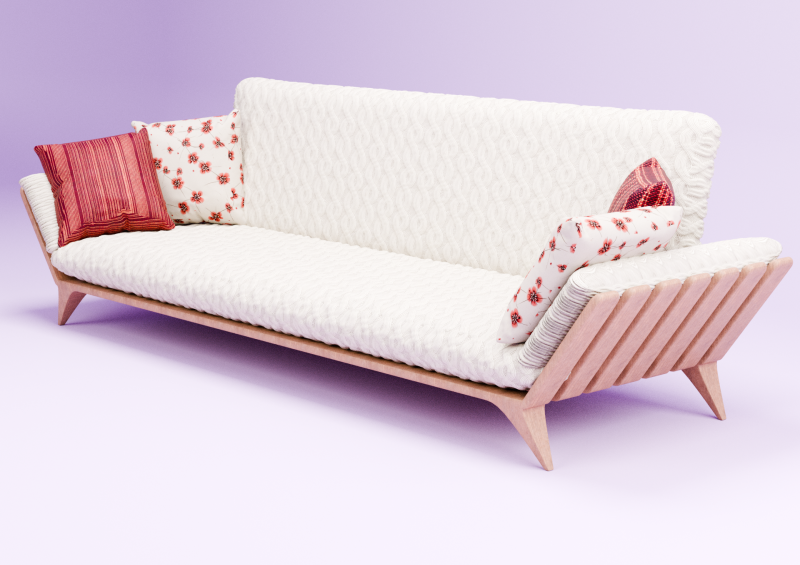 LUXORY COUCH 3D Model .c4d .max .obj .3ds .fbx .stl .blend 