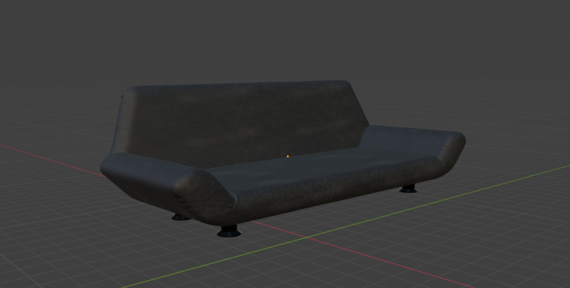 BLACK LEATHER COUCH Modèle 3D .c4d .max .obj .3ds .fbx .stl .blend 