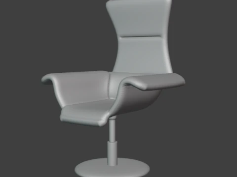 चमड़े की बॉस कुर्सी 3D मॉडल