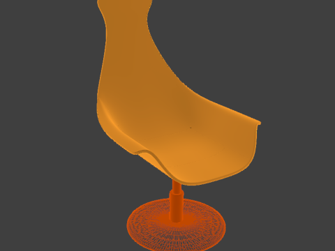PLASTIC LUXORY BOSS CHAIR Modèle 3D