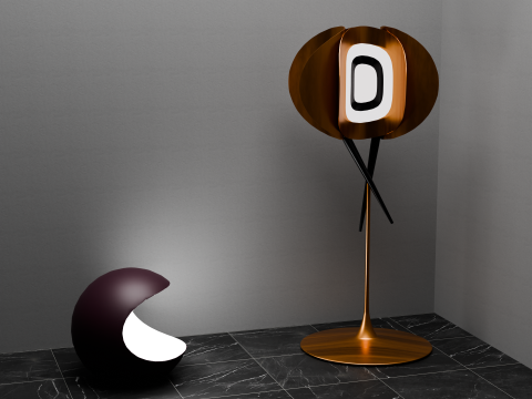 NEW DESING BRONZE FLOOR LAMP Modelo 3D