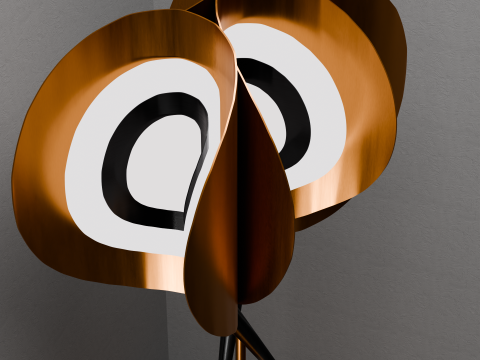 NEW DESING BRONZE FLOOR LAMP 3D Model
