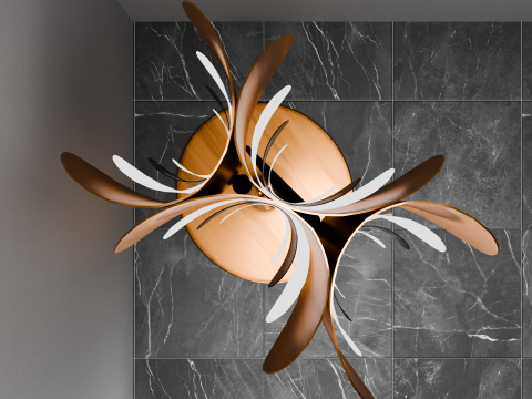 NEW DESING BRONZE FLOOR LAMP 3D Model