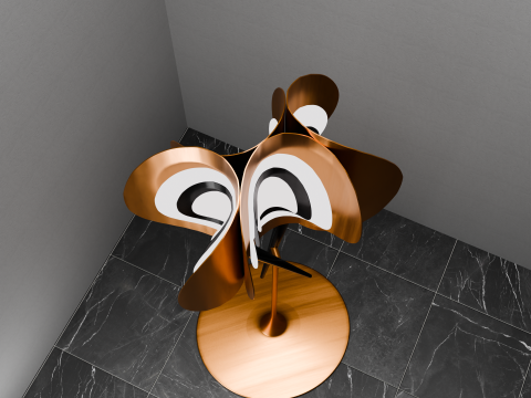 NEW DESING BRONZE FLOOR LAMP 3D Model