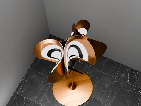 NEW DESING BRONZE FLOOR LAMP 3D Model