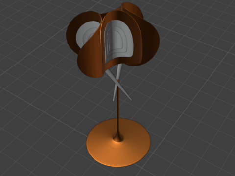 NEW DESING BRONZE FLOOR LAMP 3D Model
