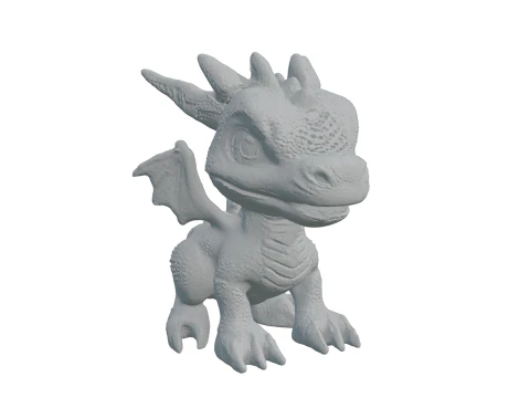 Blue Baby Dragon 1 3D Print Model