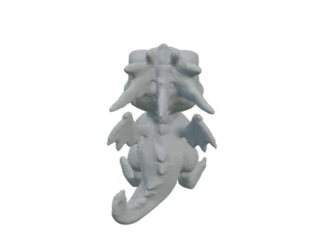 Blue Baby Dragon 1 3D Print Model