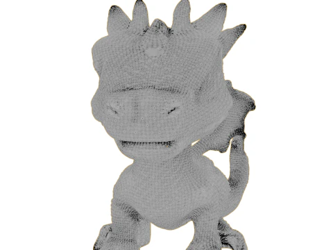 Blue Baby Dragon 1 3D Print Model