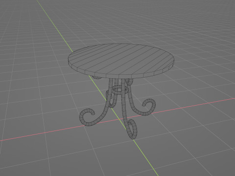 Metal table 3D Model