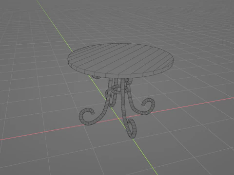 Metal table 3D Model