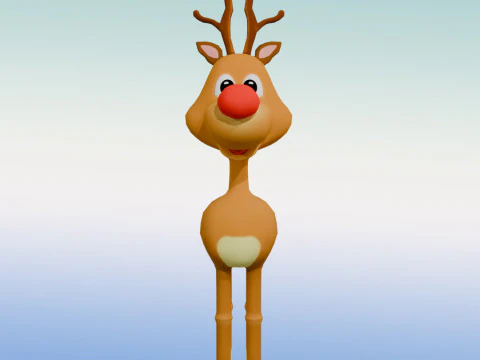 Rudolph the rednosed reindeer 3D Model