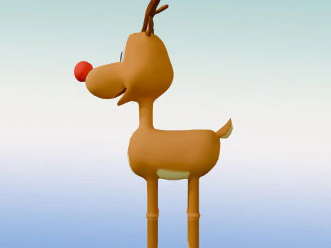 Rudolph the rednosed reindeer 3D Model