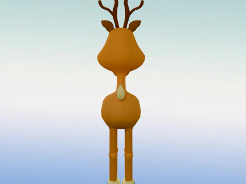 Rudolph the rednosed reindeer 3D Model