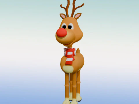 Rudolph the rednosed reindeer 3D Model