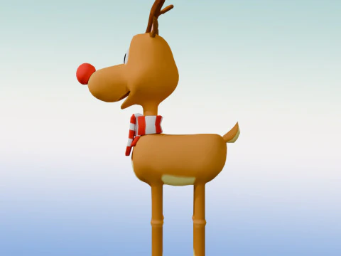 Rudolph the rednosed reindeer 3D Model