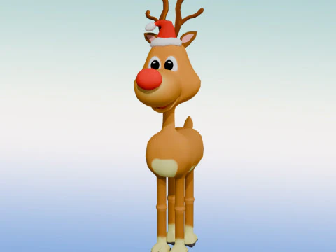 Rudolph the rednosed reindeer 3D Model