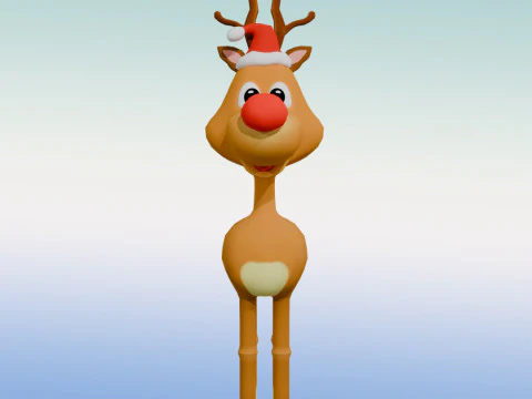 Rudolph the rednosed reindeer 3D Model