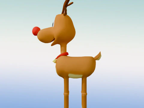 Rudolph the rednosed reindeer 3D Model
