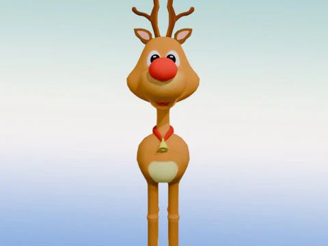 Rudolph the rednosed reindeer 3D Model